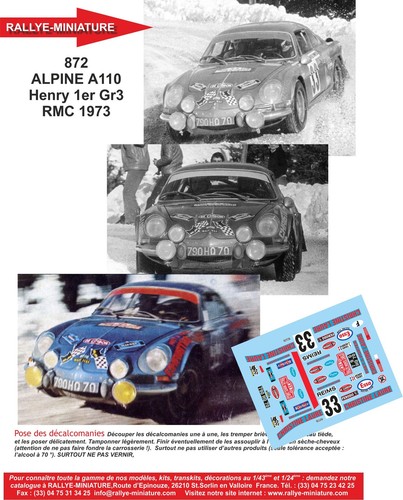 Decals ref 0872 alpine - decals,