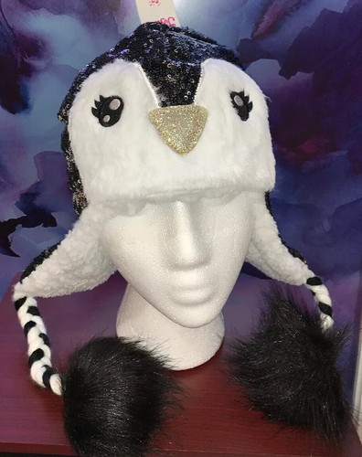 Justice penguin hat sequins - justice,