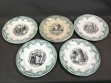 Lot de 5 anciennes assiettes