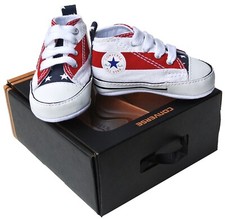 Converse Eu 20 Royaume-Uni 4 Bébé Chucks Taylor USA Drapeau Rouge Chaussures