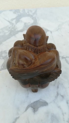 Bouddha bois recroqueville - bouddha, en
