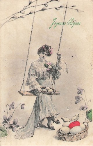Easter women elegant - cp,