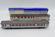 HORNBY MECCANO TRI-ANG 2 VOITURES INOX TEE REF. 7456 + 7457 HO