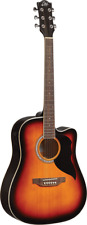 GUITARE ELECTRO-ACOUSTIQUE EKO RANGER 6 CW-EQ-BWN Dreadnought cutaway Brown sunb