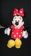 doudou peluche Minnie robe rouge pois blanc DISNEY JEMINI 34cm vintage