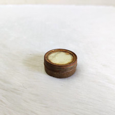 1930s Vintage Miroir Ajusté Boite Vanity Box Rond Allemagne Décoratifs V35