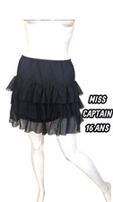Little Miss Captain  Fille 16 ans superbe jupe patineuse doublée noire