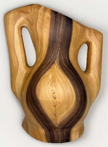 Rare grand vase imitation bois - rare,