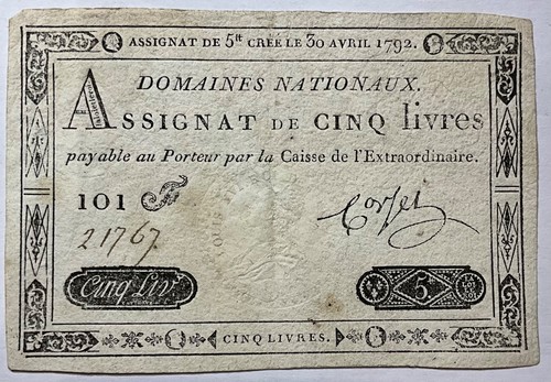 Assignat livres 04 1992 - livres, 30/04/1992