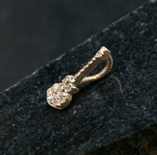 14k jaune diamant pavé - 14k, or