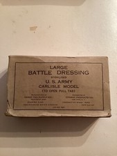 TRES RARE US WW2 LARGE BATTLE DRESSING WHITE 21 4 1942 ORIGINAL - MEDICAL DPTT