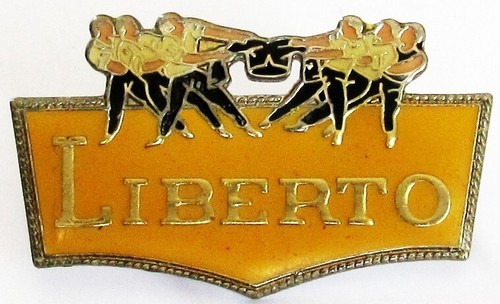 Pin liberto version - pin's, jaune