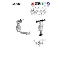 As 55282 Pot Catalytique pour Fiat Punto 188