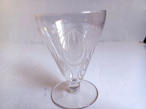 Ancien verre pied cristal - en,