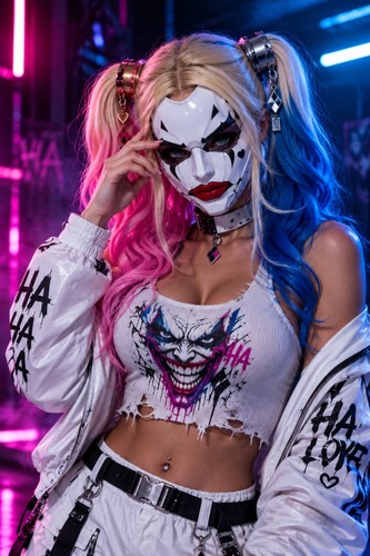 Masque harley quinn cyberpunk - harley,