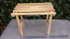 Ancien tabouret pliant bois - ancien, en
