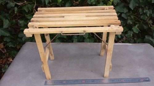 Ancien tabouret pliant bois - pliant,