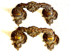 PIANO .POIGNEES BRONZE  DE STYLE ..ROCAILLE. 690 GRAMMES.14.5 CM .LARGE AU +