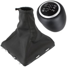 POMMEAU LEVIER DE VITESSE 6+R CUIR ÉCO SOUFFLET 12mm POUR OPEL VECTRA C SIGNUM