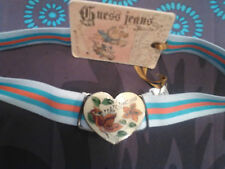 CEINTURE FILLE NEUVE TAILLE ÉLASTIQUE MARQUE GUESS KIDS BOUCLE ÉMAILLÉE COEUR TU