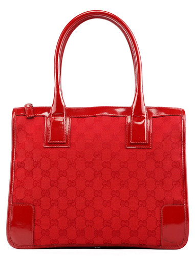Red patent leather - red,