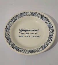 Vide Poche Coupelle Cendrier Guipamour Vin Rouge Les Vins Casino céramique 