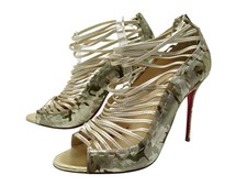 CHAUSSURES CHRISTIAN LOUBOUTIN GORTIK CAMO BOOTIE 39 CUIR CAMOUFLAGE 750€