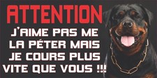 Plaque Attention au chien Rottweiler