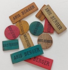 Lot JETONS bois Anis BERGER