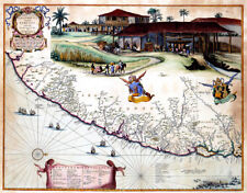 Reproduction carte ancienne - Pernambouc (Brésil) en 1662 (Pernambuco - Brazil)