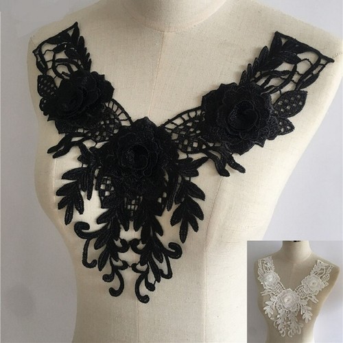 Col dentelle plastron guipure - dentelle,