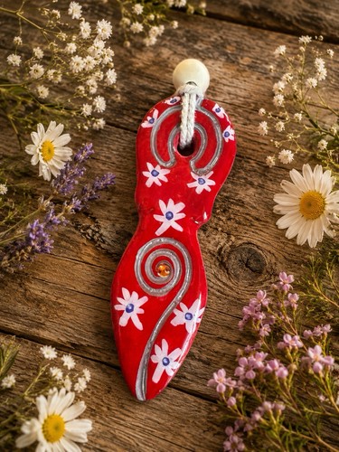 Pendentif divinité enroulée - divinité,