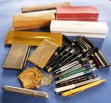 BIG LOT Ancien VINTAGE Ecrins PENS Stylos Plumes Crayons Divers MARQUES Bureau