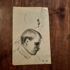 Dessin Ancien Portrait Fond