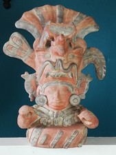 Statue Maya  ancienne en terre