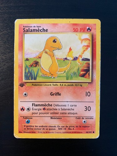 Carte pokémon salamèche - carte,