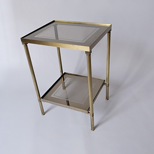 Sellette table laiton verre - en,