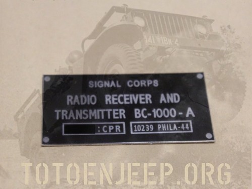 Plate plaque radio ww2 - plate,