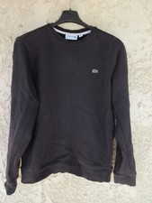Sweat LACOSTE Devanlay noir coton manches longues 4 (US M) L