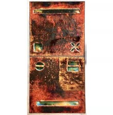 Table Basse Dalles De Pierre de lave émailléee Brutaliste 1970s Parfait État