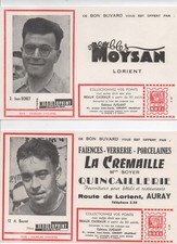 CYCLISME 2 BUVARDS TOUR DE FRANCE BOBET ET BOUVET photo miroir sprint