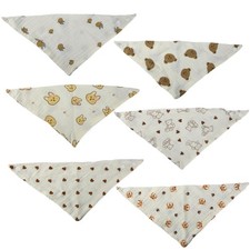 6 Pcs Bavoirs Triangulaires