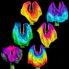 100% foulard en soie femme danse du ventre foulard voile de danse 250*114cm