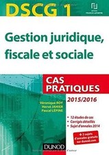 DSCG 1 - Gestion juridique, fiscale et sociale - 2015/2016... | Livre | état bon
