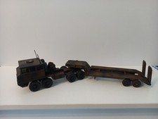 BERLIET T12. TRACTEUR + REMORQUE. CAMOUFLAGE. 1/50. SOLIDO.