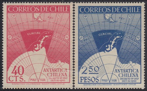 Chili 215 1947 antarctique - chili, 215/16