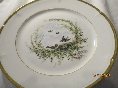 Limoges assiette 1900 - 1, peinte