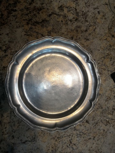 Ancien grand plat - , ètain