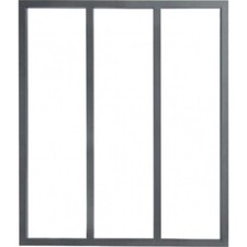 Verrière intérieure 3 carreaux 108 x 93,2 cm gris Kit Atelier