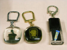 LOT 3 PORTE CLÉS BOURBON PUBLICITAIRE DENTIFRICE CAM NOVALIS  KAYCHAIN VINTAGE